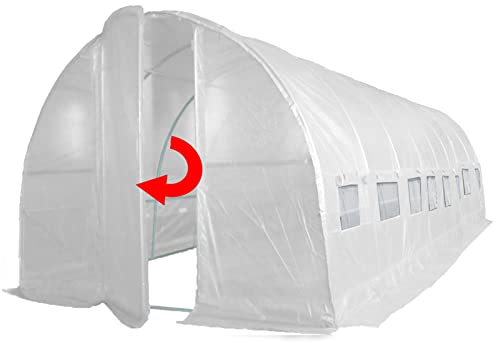 Crocodile Trading Replacement Poly Tunnel Cover for OUR 3m x 2m, 4m x 2m, 4m x 3m, 6m x 3m or 8m x 3m. (8m x 3m), White