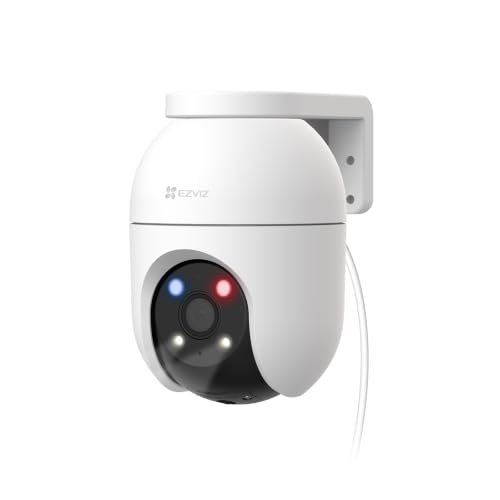 EZVIZ C8c 5MP Caméra Surveillance WiFi Extérieure à 360° avec Suivi Auto-Zoom, Détection de Forme Humaine/Véhicule, Vision Nocturne en Couleur, Audio...