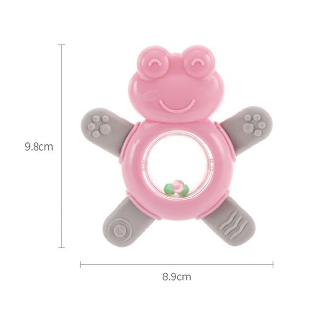 Image of Moppets Infant Animal Shape Silicone Bite Rattleteethers / Gum Massagers (Pack Of Any 2), Multicolor