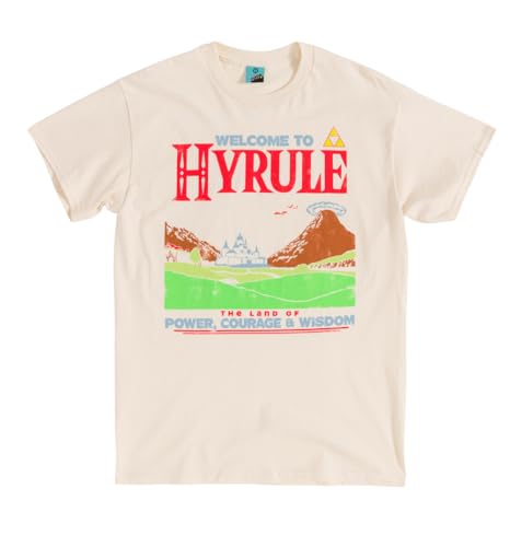 T-shirt Zelda Welcome to Hyrule écru cadeau idéal pour gamer