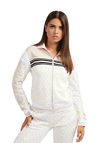 GUESS Damen Sweatjacke weiß L