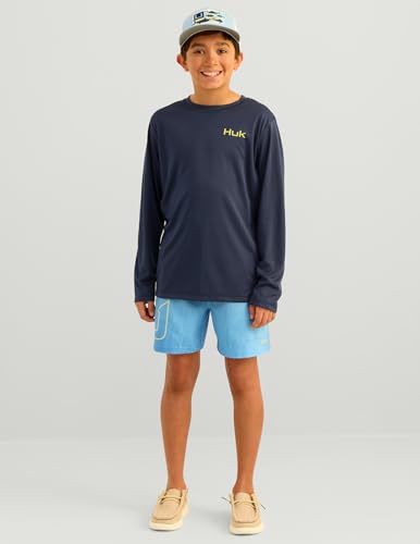 HUK Boys' Pursuit Pattern Long Sleeve, Fishing Shirt for Kids3