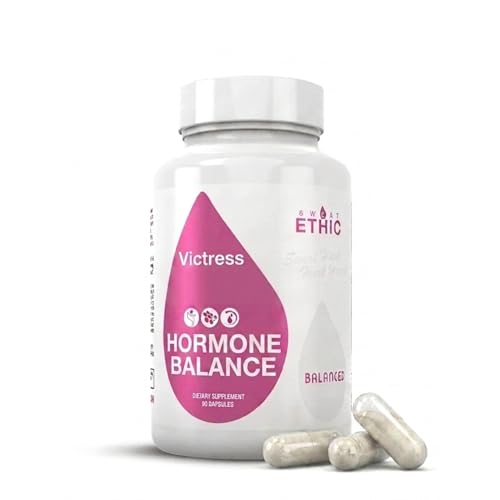 Image of Sweat Ethic Victress, Hormone Balance Support for Women with KSM-66 Ashwagandha, DIM, Biotin, Folic Acid, Dandelion Root, Cayenne Pepper & Vitamin D3, Daily Wellness Formula, 90 Easy to Take Capsules