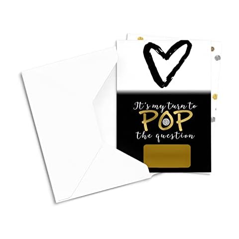 Gold Be My Bridesmaid Scratch Offs Cards (7 Pack) Stand With Me Maid of Honor and Matron of Honor - Funny Proposal Invite Set Includes Envelopes Cover