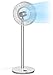 Produktbild Klarstein Whisperwind Wireless Standventilator, Lithium-Ionen-Akku, transparenter 9-Blatt-Rotor (12"/30,5 cm), Luftstrom: bis zu 1.531 m³/h, 3 Windarten: Normal/Natur/Schlaf, 12 Windstufen, weiß