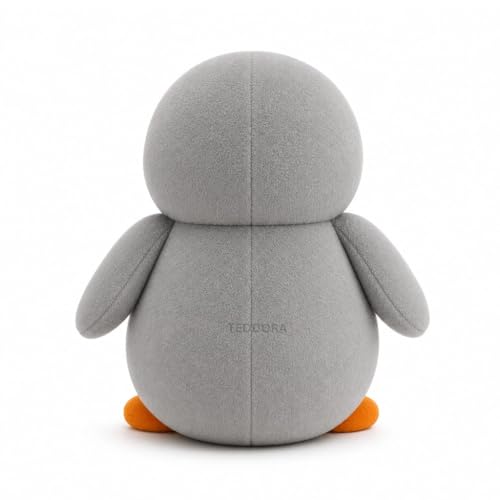 Image of Shy Penguin Soft Toy for Girls Boys Kids,Grey,Penguin Animal Plush Stuffed Baby Teddy Gift Birthday, 18cm