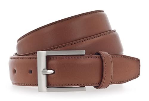 Ceinture en cuir véritable bombé Vanzetti Business 30mm marron clair