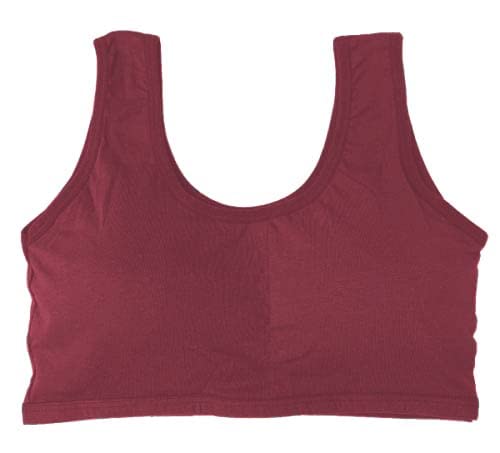 Cotton Full Coverage Non Padded Wire Free Air Sports Bra for Women Maroon-image-26