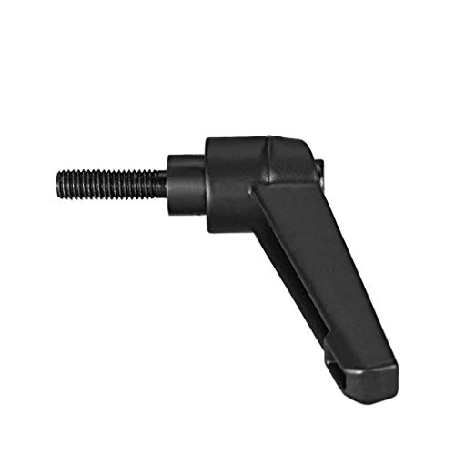 Image of uxcell Adjustable Clamping Lever Handle M5 x 20mm Metric Black Oxide Carbon Steel Male Threaded Stud Hand Knobs Push Button Ratchet Rotating Screw Handles Bolts with Locking Lever Black