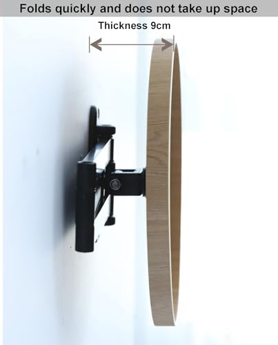 Table pliante murale pour petits espaces | Bureau flottant rond télescopique bois