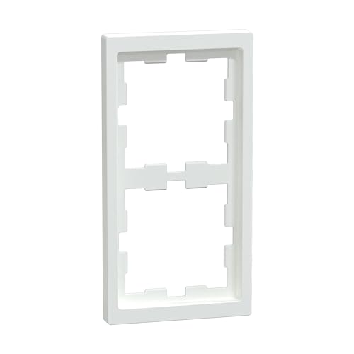 Schneider Electric Merten D-Life-Rahmen für Steckdosen und Schalter, 2-fach, System Design, lotosweiss, Artikelnummer MEG4020-6535, 1 Stück