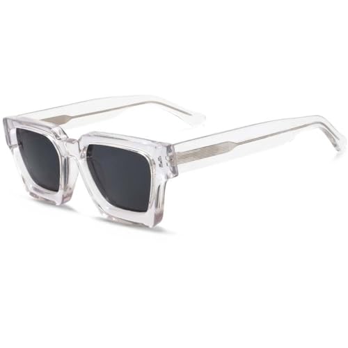 Lunettes de soleil carrées vintage grand format pour homme et femme tendance