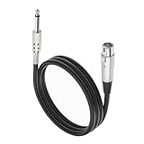 LOFOTU Bühnenleistungen Mikrofonkabel 0,64 cm auf Buchse, unsymmetrisches Mikrofonkabel minimiert Signalstörungen