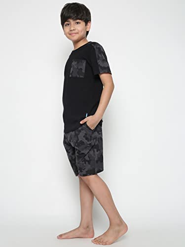 Image of Li'l Tomatoes Boys 100% Cotton Night Suit | Summer T-Shirt & Shorts Sleepwear Set | Soft & Breathable | 7-16 Years