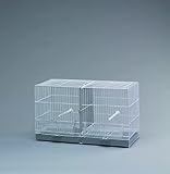 E Cría - Jaula para Pájaros - 58x25x39 cm - Ideal para Crianza - con 2 Puertas Frontales y 4 Laterales - Incluye 2 Comederos Individuales y un Separador Blanco - Alamber, Multicolor (A01051)