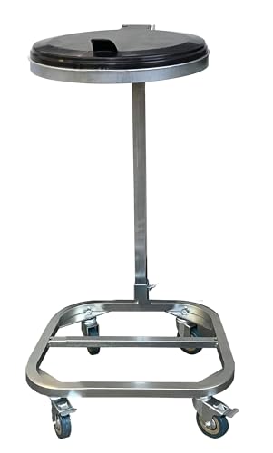 QUICK STAR Müllsackständer mit Deckel und 4 Rollen | Metall Müllsackhalter 120 Liter | Stabiler Müllsack Ständer - Verzinkter Stahl | Müllbeutelhalter Gelber Sack 120L | Mobiler Abfallbehälter