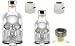 Produktbild Geniess-Bar! Totenkopf Flasche Skull leer 0,5 L & 0,2 L Profi Set mit Titan Kappe u. Schrumpfkapsel Piraten Schädel