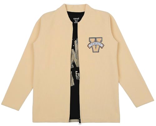 Image of Boys Full Sleeves Solid Jacket and T-Shirt