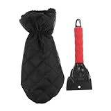 LABRIMP 車載伸縮式除氷スコップ 保温グローブ付き 冬用カーアクセサリー フロント ルーフ ボディ対応 多用途雪かきツール