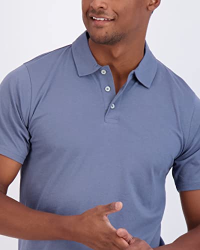Real Essentials 3 Pack: Men's Casual Jersey Cotton Short Sleeve Quick Dry Breathable Polo Shirt - (Available in Big & Tall)4