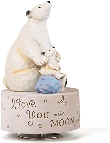 AIDLNS Forever Music Box, Polar Bear Figurine, Sculpted Hand-Painted Musical Figure Gifts, for Daughter Son Dad Mom Birthday Anniversary, Play You are My Sunshine