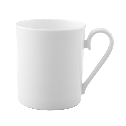 Villeroy & Boch – Royal Henkelbecher Weiß, Spülmaschinenfest, Mikrowellensicher, Tasse, Becher, Kaffeebecher, Porzellan, Kaffeetasse, Heißgetränkebecher, Premium Bone Porzellan