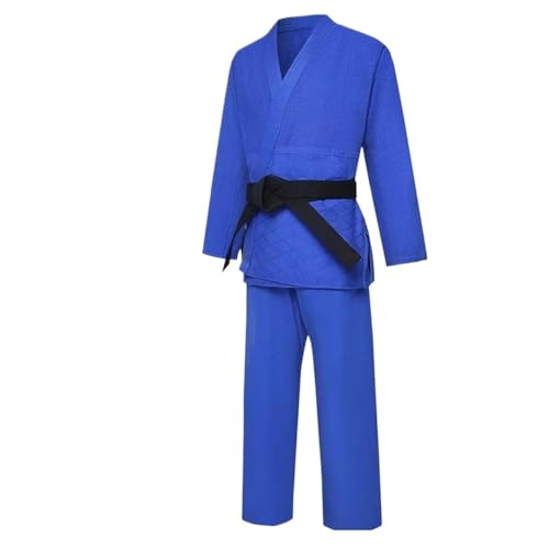 XUWEWI Traje De Judo Uniformes de judo for competiciones adultos uso profesional tecnología costura algodón puro uniformes gruesos(Blue,L)