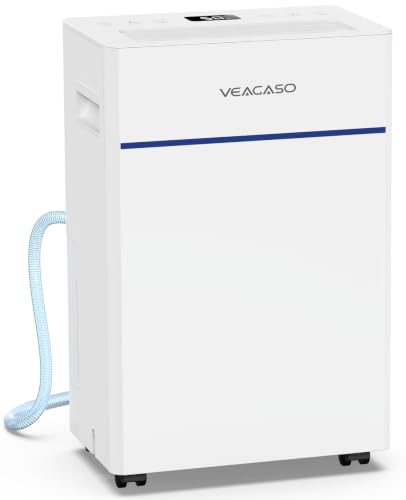 VEAGASO Dehumidifier for Basement, 28 Pints, 2000 Sq.Ft, 38dB Quiet mode