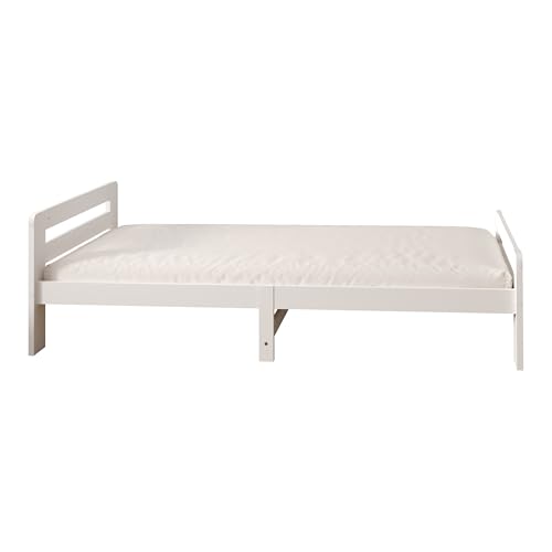 Sunny Olla Lit Enfant, en Bois, Blanc | Lit Simple pour Enfants - sans Matelas - 205,5 x 98 x 61 cm | pour Matelas de Dimensions : 90 x 200 cm