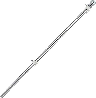 COCONUT Flag Pole, 5FT Flag Pole for House - Residential or Commercial Metal Flagpole for Garden Yard Porch Truck Boat (No Bracket)