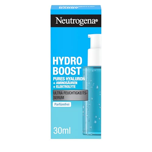 Neutrogena Hydro Boost Ultra Feuchtigkeitsserum parfümfreies Gesichtsserum mit Hyaluronsäure Aminosäuren und Elektrolyten feuchtigkeitsspendendes Gesichtspflege Serum für alle Hauttypen 30 ml