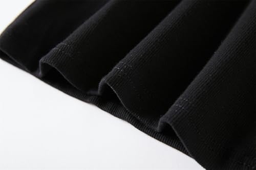 Image of Girls Long Sleeve T-Shirt Cotton Rib-Knit Tees Toddler Stretch Basic Warm Round Neck Tops