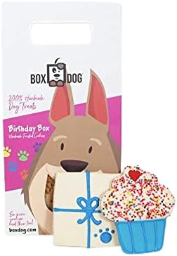 BoxDog Handmade in USA Dog Birthday Boy Cookies | Tasty Dog Birthday Boy Gift with only 5 Ingredients
