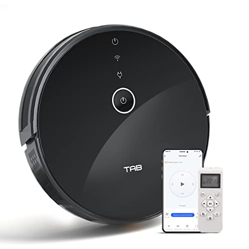 Robot Vacuum Cleaner - 2200Pa Suction Automatic Robotic Vacuum Cleaner for Pet Hair, Smart Cleaner for Hard Floor and Carpets, Remote and App Controls, Self-Charging Cleaning Robot