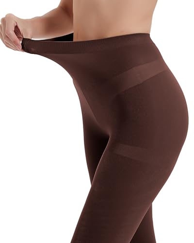 Image of Citystl 2 Pairs Plus Size Black Tights for Women, 40D Solid Color Soft Tights, Control Top Microfiber Pantyhose for women