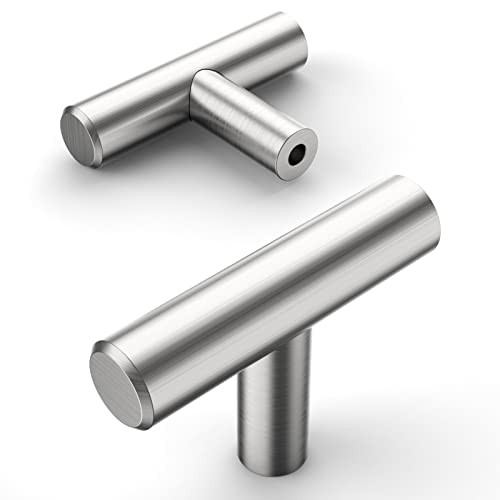Amerdeco 20 Stück Möbelknöpfe Edelstahl Schrankknöpfe Gebürsteter Nickel Schubladenknöpfe Stangenknöpfe Knauf Für Schrank Türknauf Kommodenknöpfe Schrankknöpfe Cover
