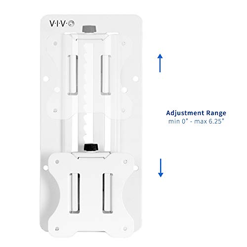 Image of VIVO Height Adjustable VESA Adapter for Single 13 to 27 inch Monitor, Accessory Bracket Kit for Individual Screen, White, STAND-VAD3W