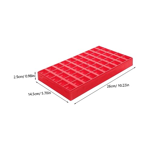 Caja organizadora de monedas roja de plástico miniatura 2