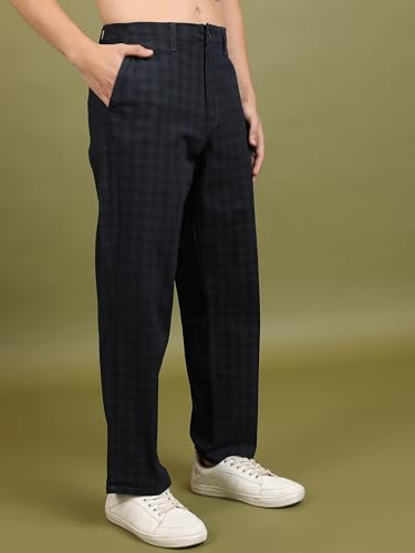 Image of Highlander Men's Ankle-Length Straight Fit Trousers | Modern Style & Comfort | Perfect for Casual & Formal Wear | Trouser for Men | Men Trousers | Trousers for Man | Pants for Man
