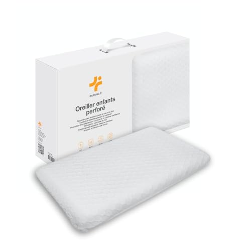 Inphysio® Doux Oreiller pour Enfant en Mousse à Mémoire de Forme - Fibre en Bambou...