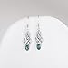 Tungstory Turquoise Earrings Sterling Silver Lightweight Celtic Dangle Earrings Celtic Jewelry for Women