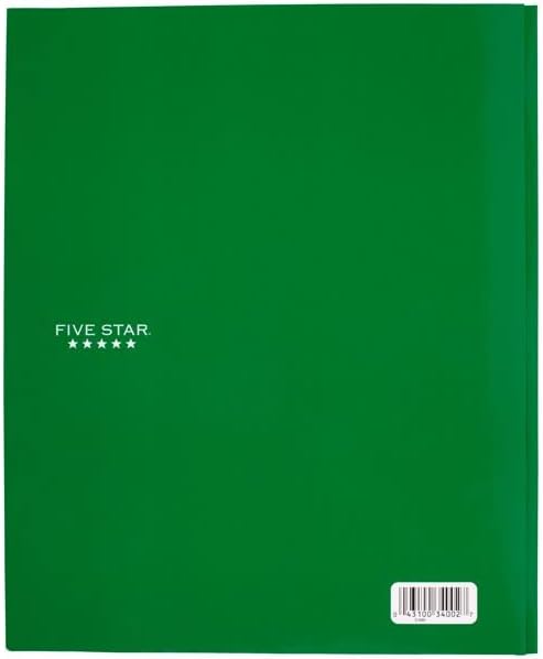 Five Star Stay Put Folder With Prongs (Black Item) – University - View #6