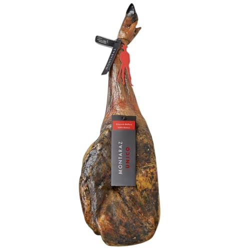 MONTARAZ® Paleta Iberica de Bellota 100% Raza Ibérica | Curación 24 Meses | Pieza Entera de 4,5-5 kg | Paleta Ibérica de Bellota 100% Calidad Gourmet | Sin Aditivos ni Conservantes