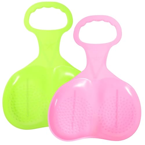 LALAFINA 2個キッズ用滑雪板 滑り止めハンドル付き 屋外用芝生 砂 雪滑走ボード も大人も楽しめる軽量耐久設計