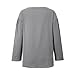 New Women's Casual Loose Fashion Long Sleeved and Linen Solid Color Door Tube Round Neck Button Womens (Silver, XXL)