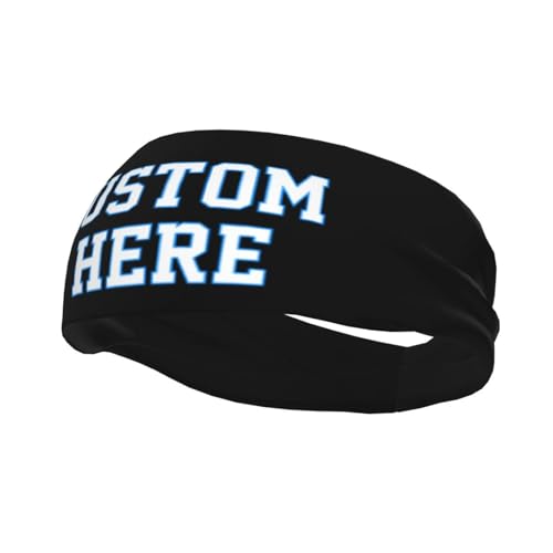 Image of Custom Sports Headband Custom Sweatband Bandana Add Your Image Logo Text Number. Bulk Custom Men Or Women Moisture Wicking Ventilate Elastic ﻿Headband