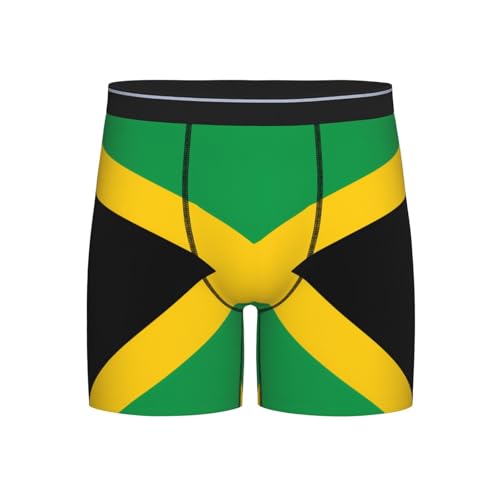 Flag of Jamaica Men's boxer briefs, high-elastic, breathable fabric, multiple sizes (S-2XL)