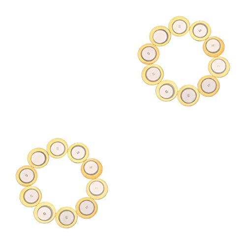 Abaodam 2sets Piezoelectric Pickup 29mm Piezo Disc Piezo Diaphragm for Acoustic Instruments 10pcs*2