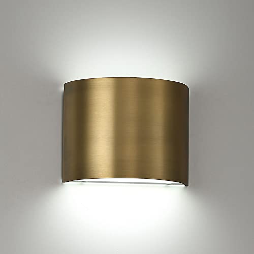 Image of WAC Lighting dweLED, Pocket 7in LED Wall Sconce in Aged Brass