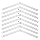 SOLUSTRE Faltbare Teleskopstange aus Eisen für Fenster und Türen 8 Stück mit Verstellbarer H form für Außenbereich Praktischer und Tragbarer Gardinenzugstangen Ersatz